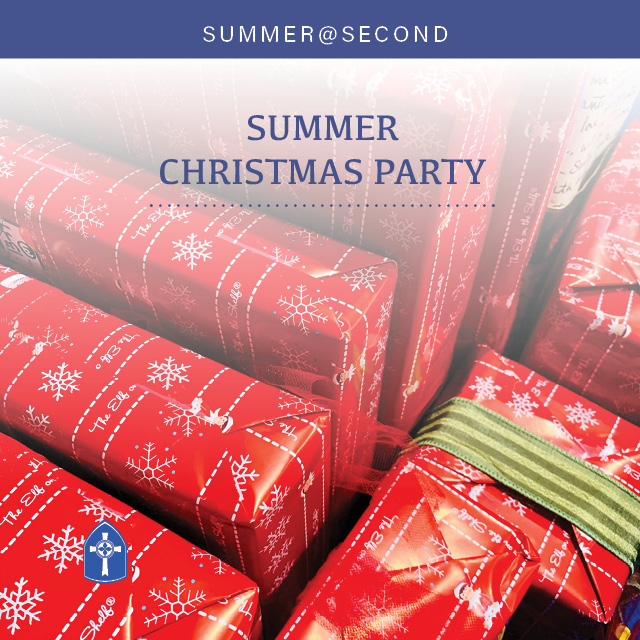 Summer Christmas Party
Sunday, August 7 at 9 AM and following worship

An Event for Christmas with our Northside Neighbors

Everyone age 4 and older is invited to come enjoy festive music and Christmas snacks as we assemble and wrap holiday gifts for our neighbors.
